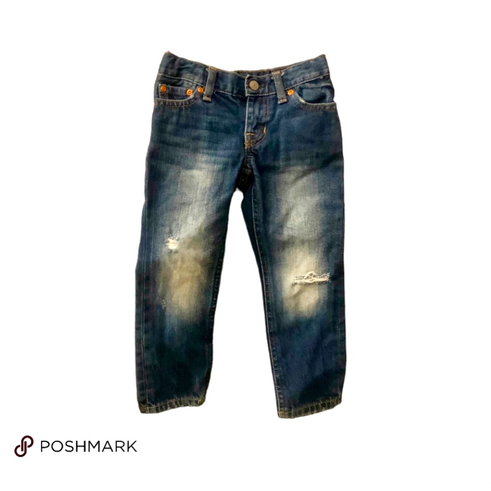 POLO RALPH LAUREN Little Boys Sullivan Slim Distressed Cotton Jeans, Size 3/3T